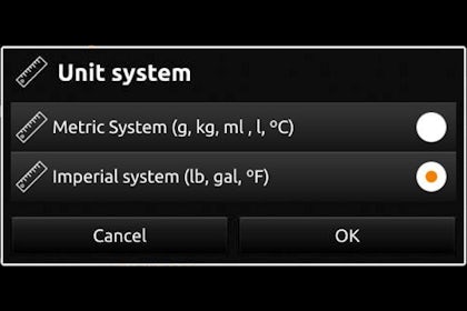 Imperial and metric unit system
